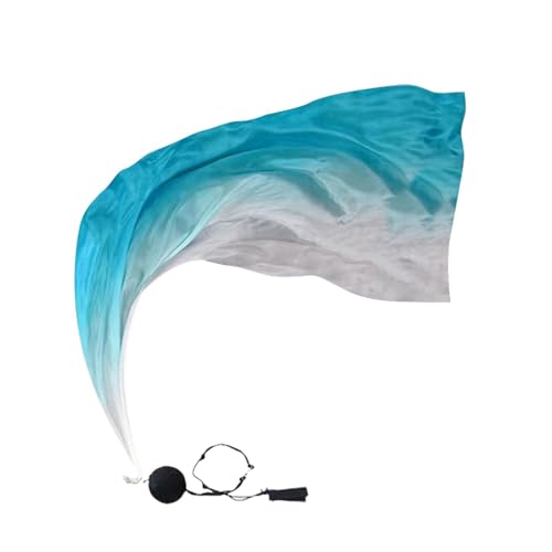 Seidenschleier Tanzfahnen Fließkunst Anbetung Tanzflagge Bauchtanz Spinnschleier Graduierter Schleier Seide und Flagge Tribal Dance Bühne Performance Swing Ball Aerial Dance Seide Festival Zeit und von ノーブランド品