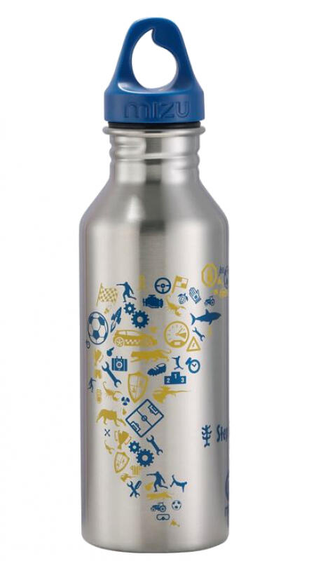 Step by Step Blue & Yellow Edelstahl Trinkflasche 0,5l Gold/Silber/Bronze von -