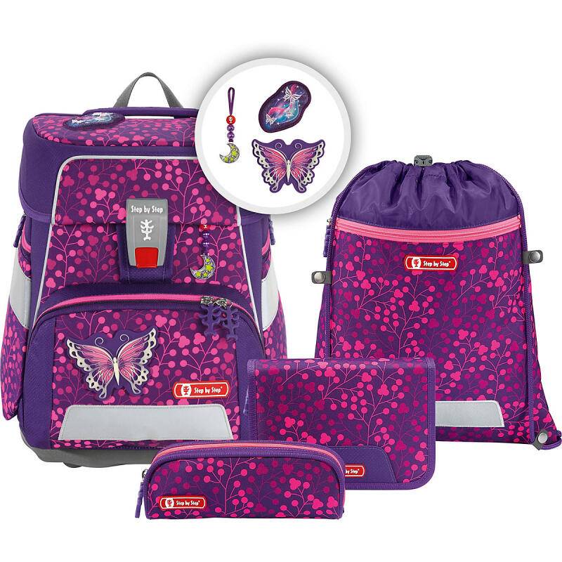 Step by Step Butterfly Night Space Shine Schulrucksack-Set 5tlg. 1250g 20l Lila von -