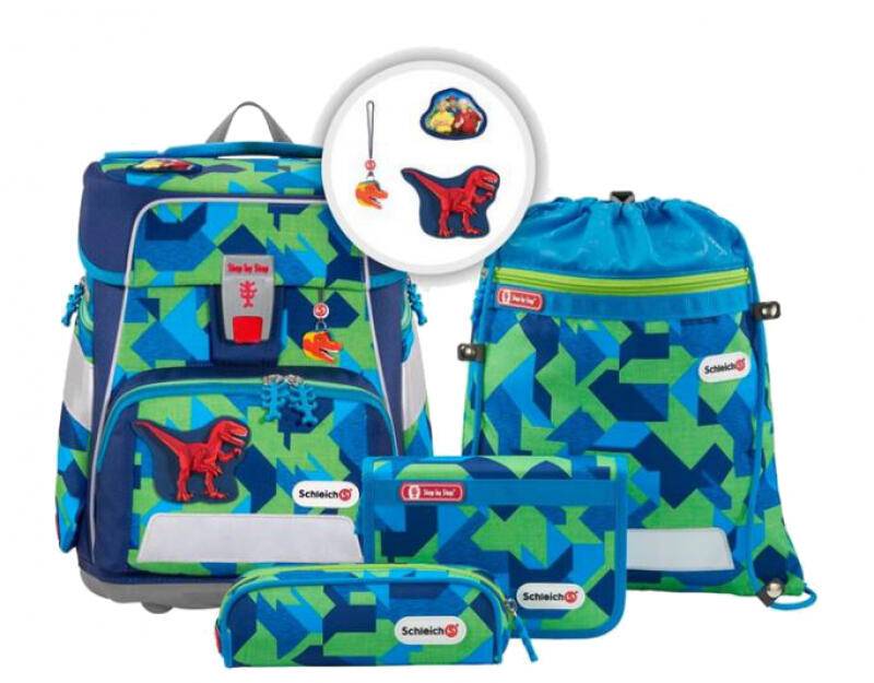 Step by Step Dinosaurs Velociraptor Space Schleich Schulrucksack-Set 5tlg. 1250g 20l Blau von -