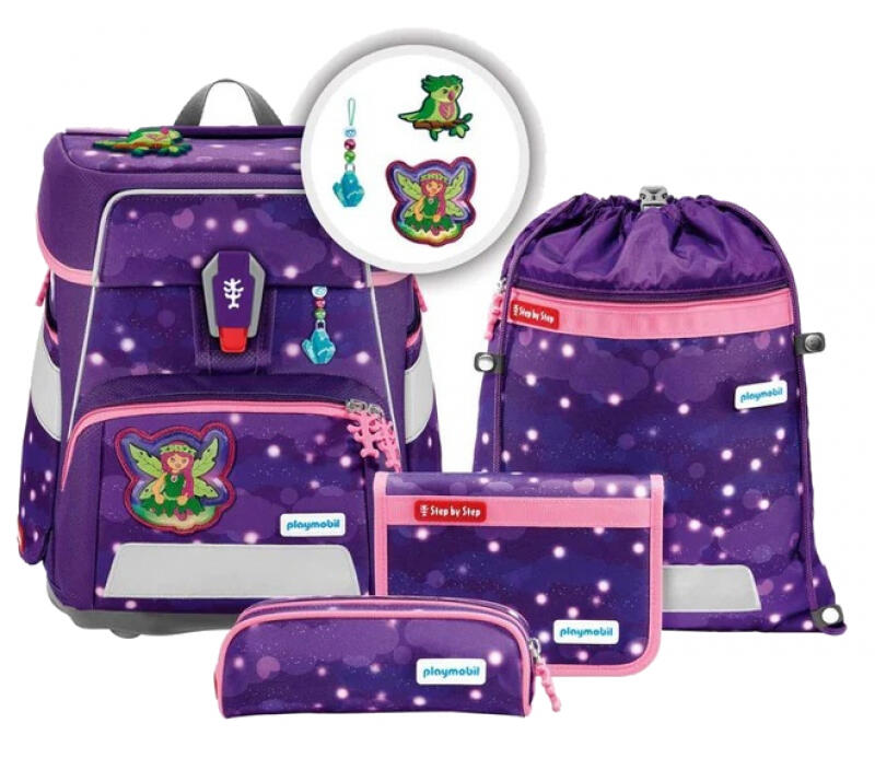 Step by Step Leavi Adventures of Ayuma Space Playmobil Schulrucksack-Set. 5tlg 1250g 20l Lila von -
