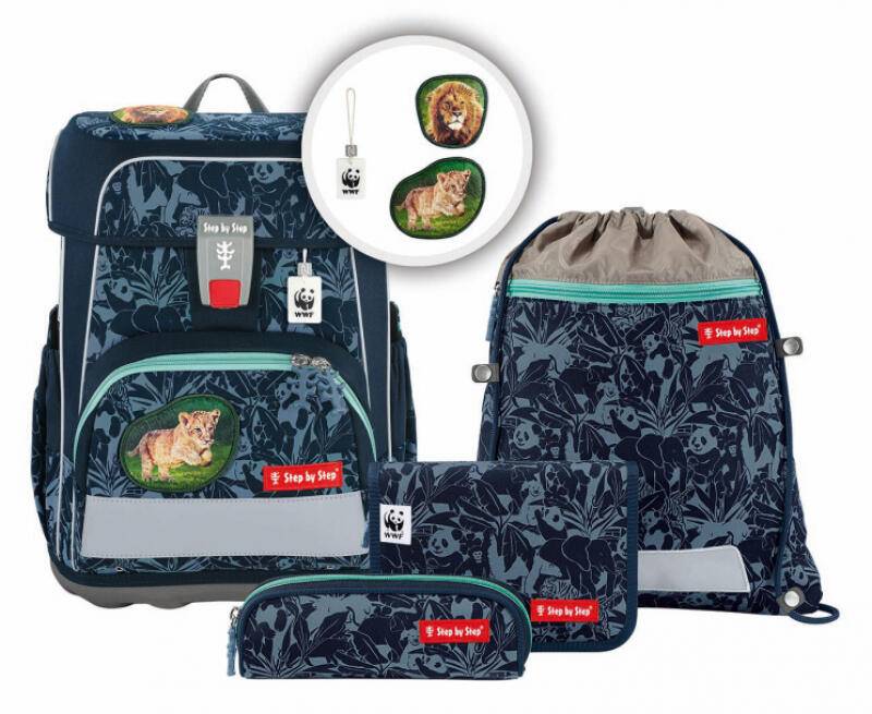 Step by Step Little Lion Cloud WWF Limited Edition Schulranzenset 5tlg 1,2kg 19l Blau von -