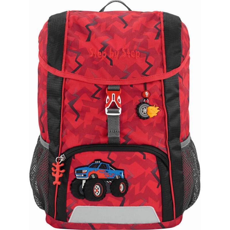 Step by Step Monster Truck Rocky Kid Kindergarten-Rucksack 380g 13l 3-tlg. rot-schwarz Rot von -