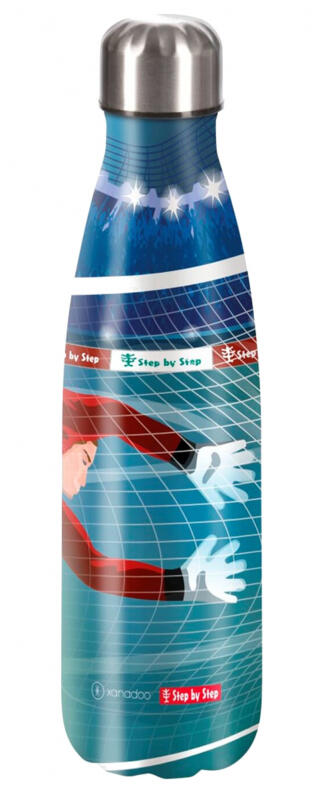 Step by Step Soccer Lars Edelstahl-Trinkflasche 500ml grün/ blau von -