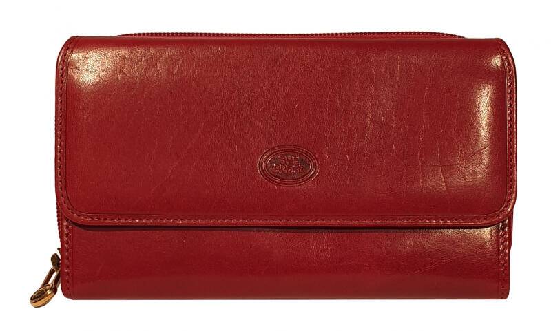 THE Bridge Damenvisitbörse mit RV lang Voll-Rindleder rot Rot von -