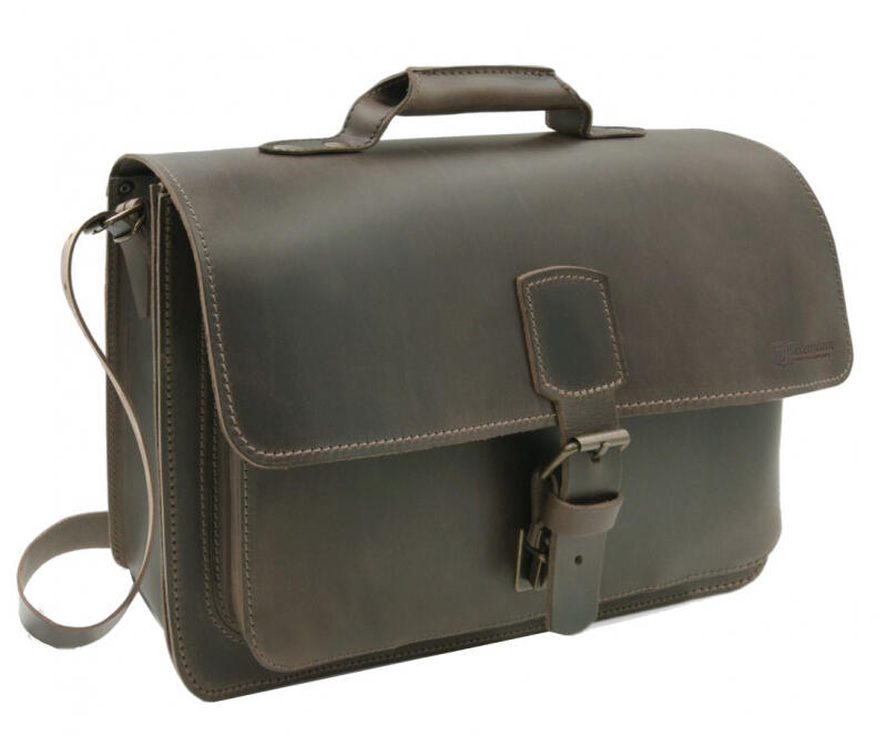 Thielemann Skopie Aktentasche S handgefertigt in Deutschland 1 Fach echt Rindleder Ranger Braun von -