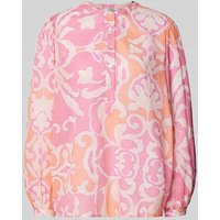 0039 Italy Bluse mit Allover-Print Modell 'Anni' in Pink, Größe L von 0039 italy