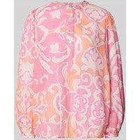 0039 Italy Bluse mit Allover-Print Modell 'Anni' in Pink, Größe M von 0039 italy