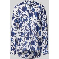 0039 Italy Bluse mit floralem Allover-Print Modell 'Janice' in Blau, Größe L von 0039 italy
