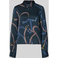 0039 Italy Hemdbluse mit Knopfleiste Modell 'SIA' in Dunkelblau, Größe S von 0039 italy