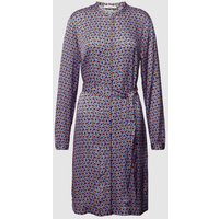 0039 Italy Knielanges Kleid aus Viskose mit Allover-Muster Modell 'Sedona' in Violett, Größe M 0039 Italy Knielanges Kleid aus Viskose mit Allover-Muster Modell 'Sedona' in Violett, Größe M von 0039 italy