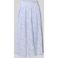 0039 Italy Midirock mit gelegten Falten Modell 'KYLIE' in Bleu, Größe XL von 0039 italy