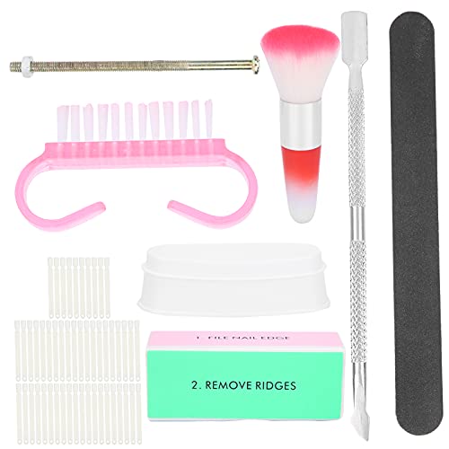 Dipping Powder Tool Kit, 7pcs Nail Dip Powder Tray Set Nagelspitzen Display Set Maniküre Nail Art Kit Nagelspitzen Display Polish Board für Zuhause für Salon von 01