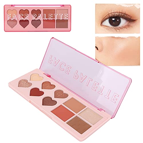 Kosmetikpalette, weiche und leichte Puder-Make-up-Palette, praktisch mit Lidschatten-Rouge, Konturierung und Highlights für Make-up(#3 Caramel Toffee (Red Brown Plate), Reindeer) von 01