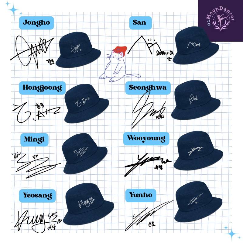Ateez All Member Signature Merch Bucket Hat | Lowkey Aesthetics Ateez All Member Signature Merch Bucket Hat | Lowkey Aesthetics von 01MoonDancer