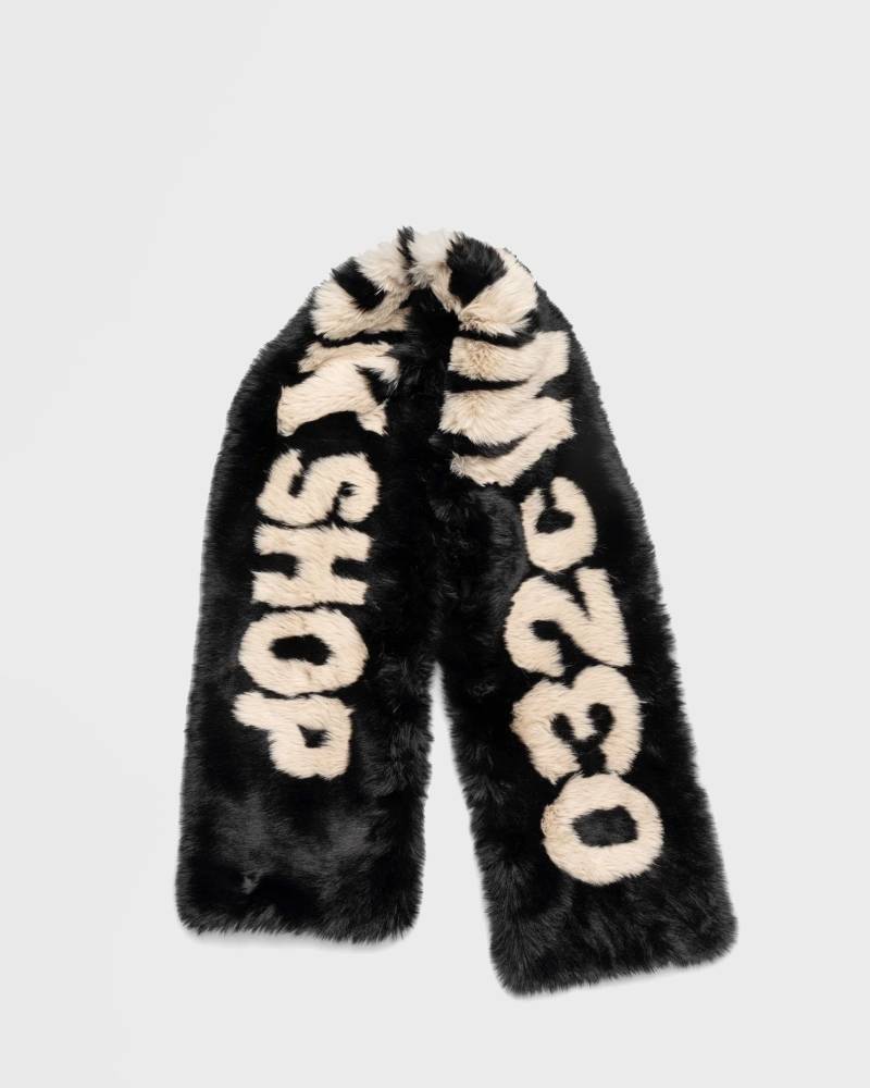 032c ANTI-GAUGUIN FAUX FUR SCARF men Scarves black in Größe:ONE SIZE von 032c