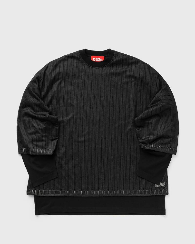 032c GAME LAYERED MESH LONGSLEEVE men Longsleeves black in Größe:L von 032c