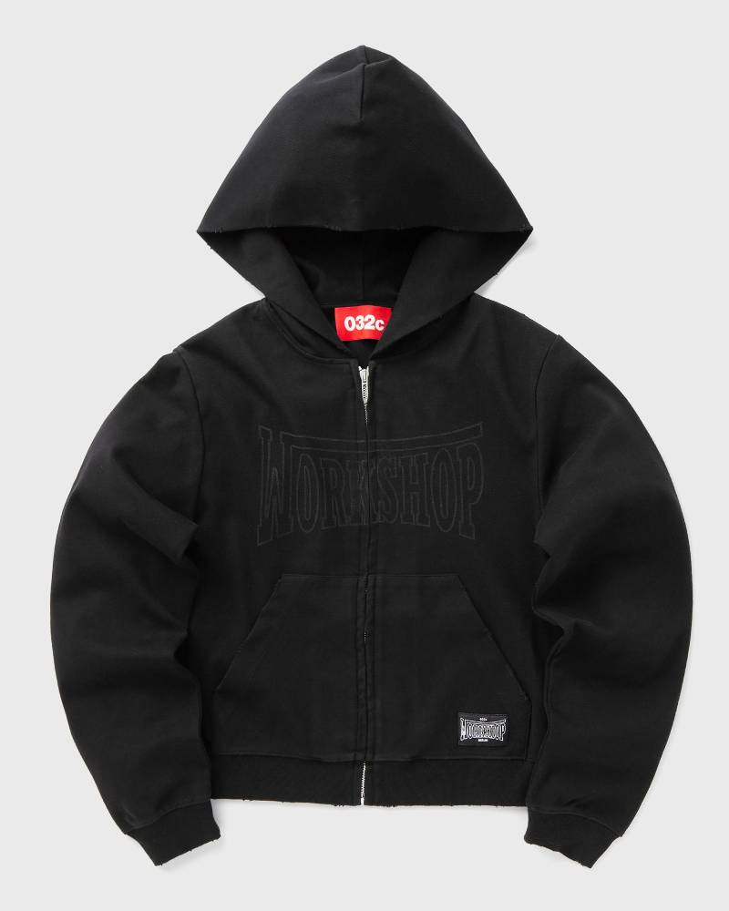 032c VICTOR TIGHT ZIP-UP HOODIE men Hoodies|Zippers black in Größe:L von 032c