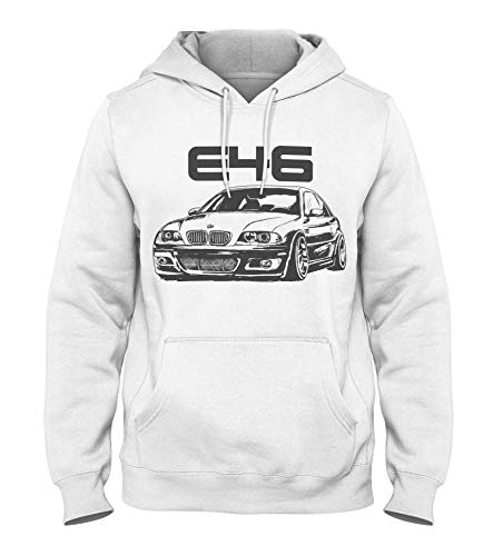 1/4 Mile Kult E46 Herren Grunge Kapuzenpullover #2073 (2XL, Weiß) von 1/4 Mile Kult