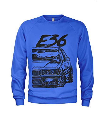 1/4 Mile E36 M3 3 Series Herren Sweatshirt Pullover #2066 (M, Royal) von 1/4 Mile