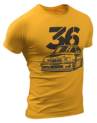 E36 M3 Urban Grunge Herren T-Shirt (L, Gold) von 1/4 Mile