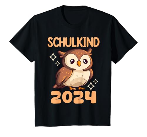 Kinder Schulkind 2024 Süße Eule Mädchen Einschulung Eulen T-Shirt von 1 Klasse Einschulung Kindergarten-Abgänger Shop