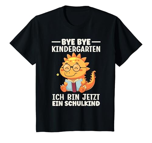 Kinder Bye Bye Kindergarten Ich Bin Jetzt Ein Schulkind Dinosaurier T-Shirt von 1 Klasse Einschulungs T-Shirt Shop