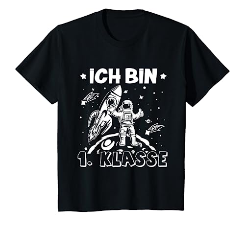 Kinder Ich Bin 1. Klasse Weltraum Planet Jungen Rakete Einschulung T-Shirt von 1 Klasse Einschulungs T-Shirt Shop