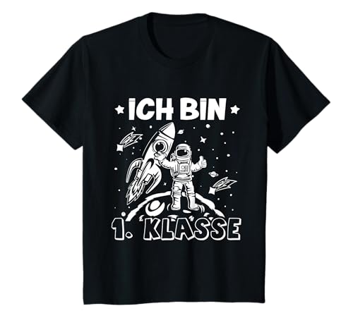 Ich Bin 1. Klasse Weltraum Planet Jungen Rakete Einschulung T-Shirt von 1 Klasse Einschulungs T-Shirt Shop