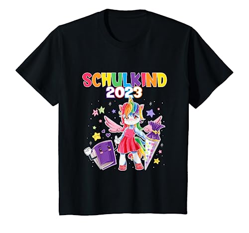 Kinder Schulkind 2023 Schulanfang Einschulung Mädchen Einhorn Fee T-Shirt von 1 Klasse Einschulungs T-Shirt Shop