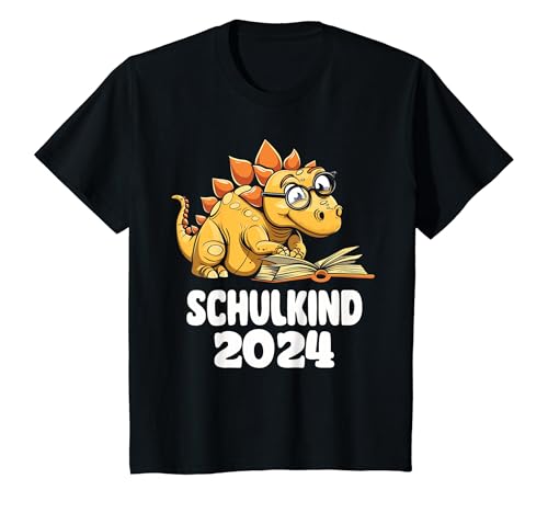 Kinder Schulkind 2024 Junge Stegosaurus Dinosaurier Einschulung T-Shirt von 1 Klasse Einschulungs T-Shirt Shop