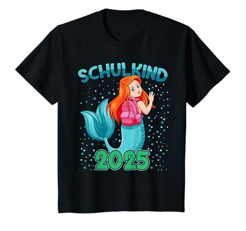 Schulkind 2025 Einschulung Mädchen Schule Meerjungfrau T-Shirt von 1 Klasse Einschulungs T-Shirt Shop