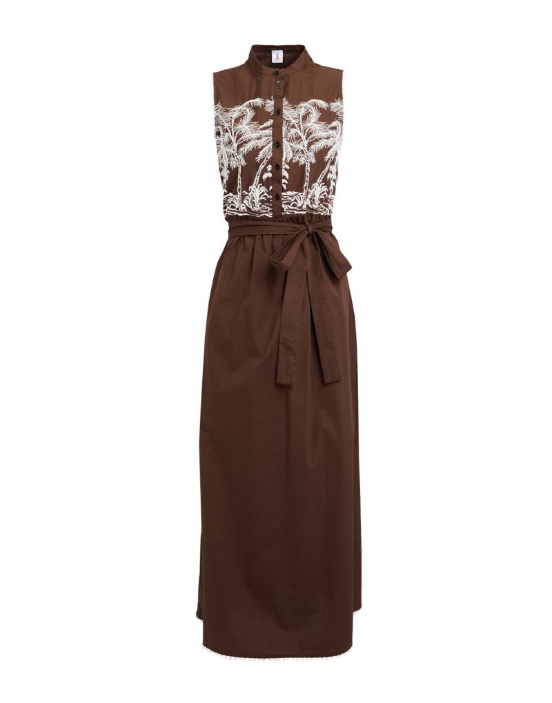 1-ONE Maxi-kleid Damen Schokobraun von 1-ONE