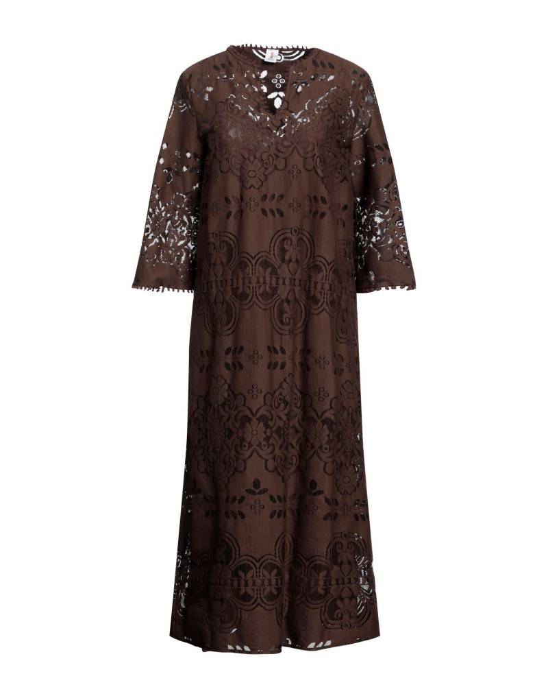 1-ONE Midi-kleid Damen Schokobraun von 1-ONE
