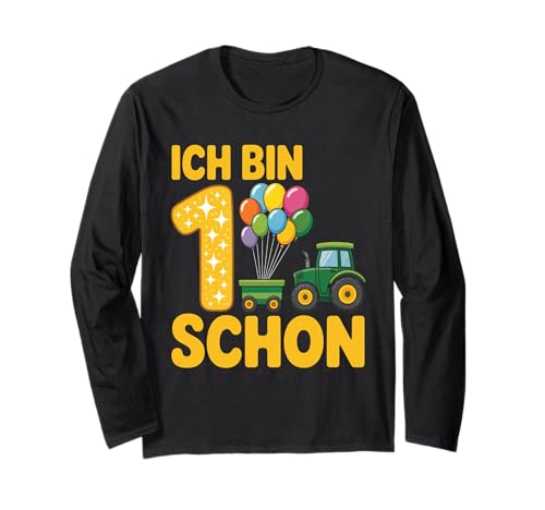 Kinder 1 Geburtstag Junge Traktor Outfit Ich Bin Schon 1 Langarmshirt Kinder 1 Geburtstag Junge Traktor Outfit Ich Bin Schon 1 Langarmshirt von 1 Year Tractors Birthday