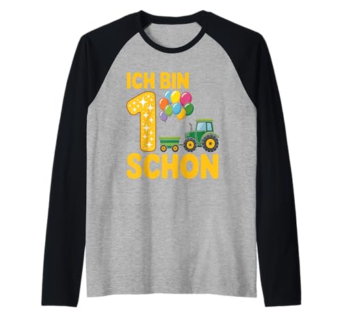 Kinder 1 Geburtstag Junge Traktor Outfit Ich Bin Schon 1 Raglan Kinder 1 Geburtstag Junge Traktor Outfit Ich Bin Schon 1 Raglan von 1 Year Tractors Birthday