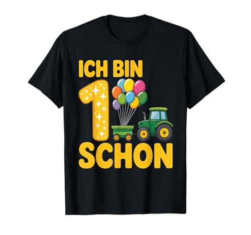 Kinder 1 Geburtstag Junge Traktor Outfit Ich Bin Schon 1 T-Shirt Kinder 1 Geburtstag Junge Traktor Outfit Ich Bin Schon 1 T-Shirt von 1 Year Tractors Birthday
