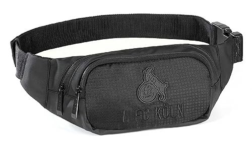 1. FC Köln Gürteltasche - All Black - Bauchtasche schwarz Tasche - Plus Lesezeichen I Love Köln von 1. FC Köln