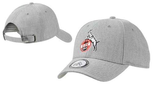1. FC Köln Kinder Basecap - Basic Logo - GRAU Kappe | Schildmütze | Cap - Plus Aufkleber Köln Forever von 1. FC Köln