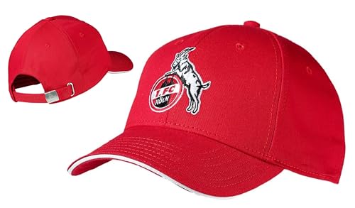 1. FC Köln Kinder Basecap - Basic Logo - ROT | Kappe | Schildmütze | Cap - Plus Aufkleber I Love Köln von 1. FC Köln