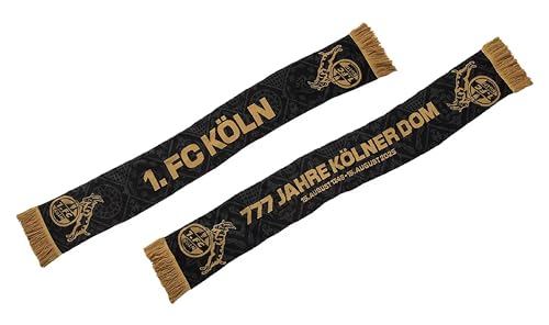 1. FC Köln Premiumschal - Ausweichtrikot - schwarz/gold | Schal | Fanschal | Strickschal - Plus Lesezeichen Wir lieben Fußball von 1. FC Köln