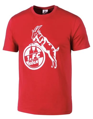 1. FC Köln T-Shirt Basic - ROT - Shirt | Gr. S-5XL - Plus Lesezeichen I Love Köln (DE/NL/SE/PL, Alphanumerisch, S, Regular, Regular) von 1. FC Köln