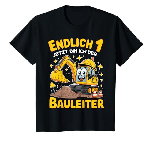 Kinder 1. Geburtstag Junge Geschenk Bagger Bauarbeiter 1 Jahr Deko T-Shirt Kinder 1. Geburtstag Junge Geschenk Bagger Bauarbeiter 1 Jahr Deko T-Shirt von 1. Geburtstag Geschenk Junge Geschenkidee