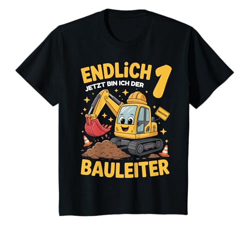 Kinder 1. Geburtstag Junge Geschenk Bagger Bauarbeiter 1 Jahr Deko T-Shirt Kinder 1. Geburtstag Junge Geschenk Bagger Bauarbeiter 1 Jahr Deko T-Shirt von 1. Geburtstag Geschenk Junge Geschenkidee