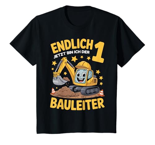 Kinder 1. Geburtstag Junge Geschenk Bagger Bauarbeiter 1 Jahr Deko T-Shirt Kinder 1. Geburtstag Junge Geschenk Bagger Bauarbeiter 1 Jahr Deko T-Shirt von 1. Geburtstag Geschenk Junge Geschenkidee