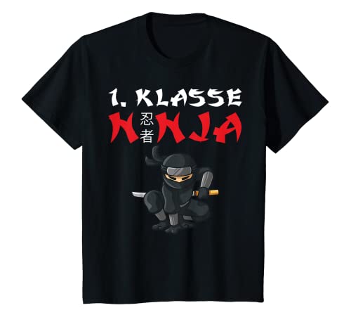 Kinder 1. Klasse Ninja Einschulung Junge Schulanfang Schultüte T-Shirt von 1. Klasse Ninja zum Schulanfang 2022