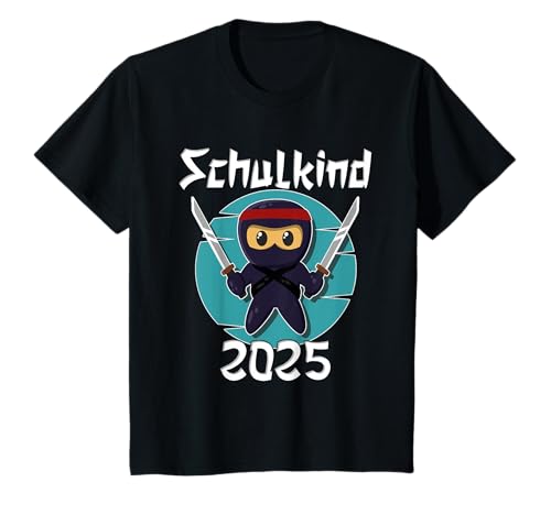 Kinder Ninja Schulkind 2025 Ninja Einschulung T-Shirt von 1. Klasse Schulanfang und Einschulung