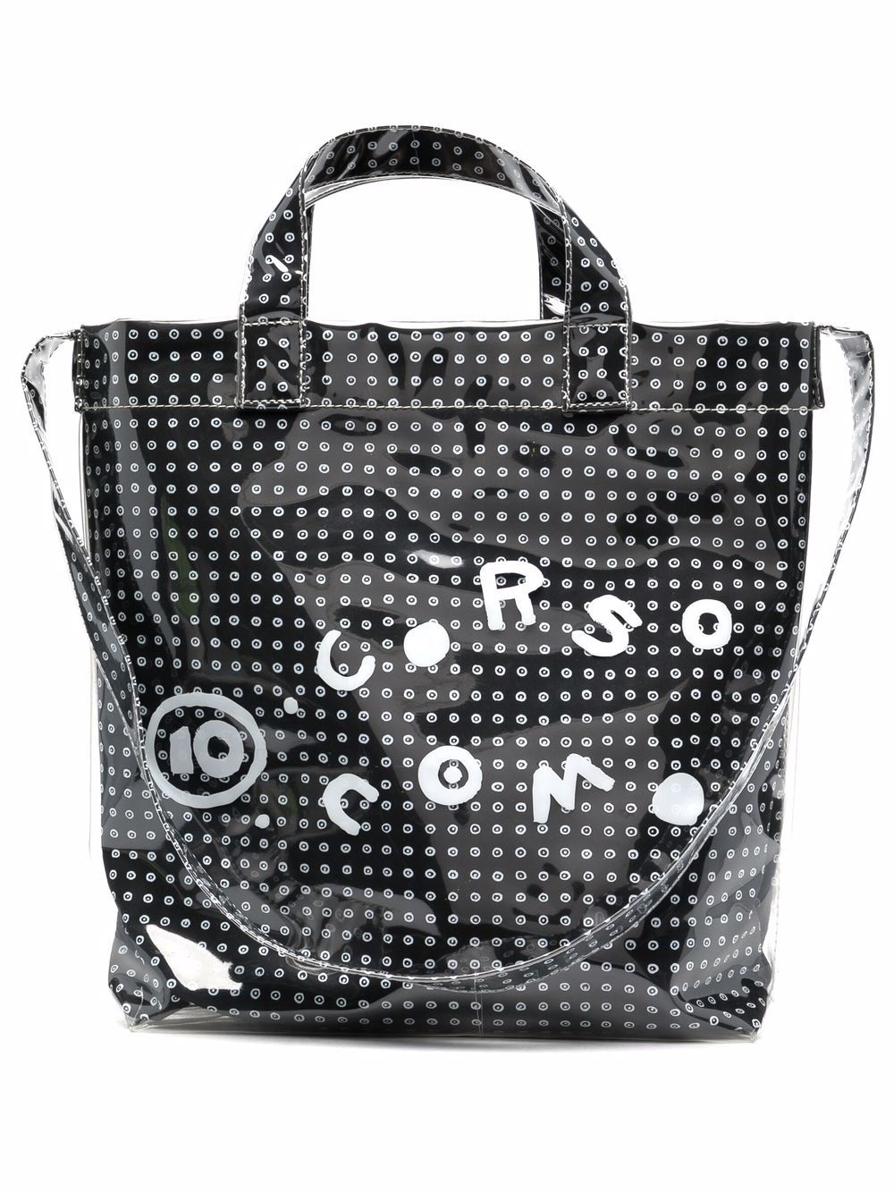 10 CORSO COMO Beschichteter Shopper mit Logo-Print - Schwarz von 10 CORSO COMO