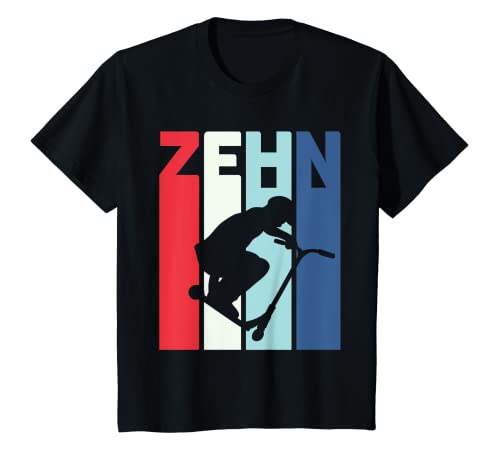 Kinder Zehn 10 Jahre Jungen Geburtstag mit Roller Stunt Scooter T-Shirt von 10 Jahre Junge Geburtstag Jungs