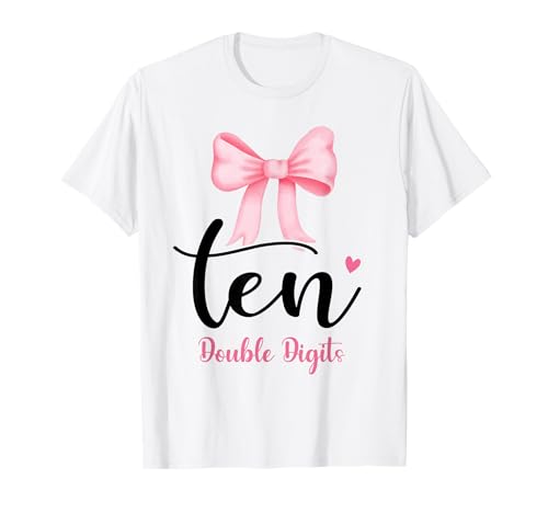 10 doppelstellige Kokette zum 10. Geburtstag Mädchen Kokette 10 Jahre alt T-Shirt von 10 Year Old Girl Birthday 10 Double Digits
